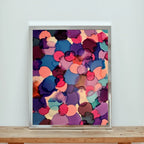 Pink, Purple and Blue Dots Art Print