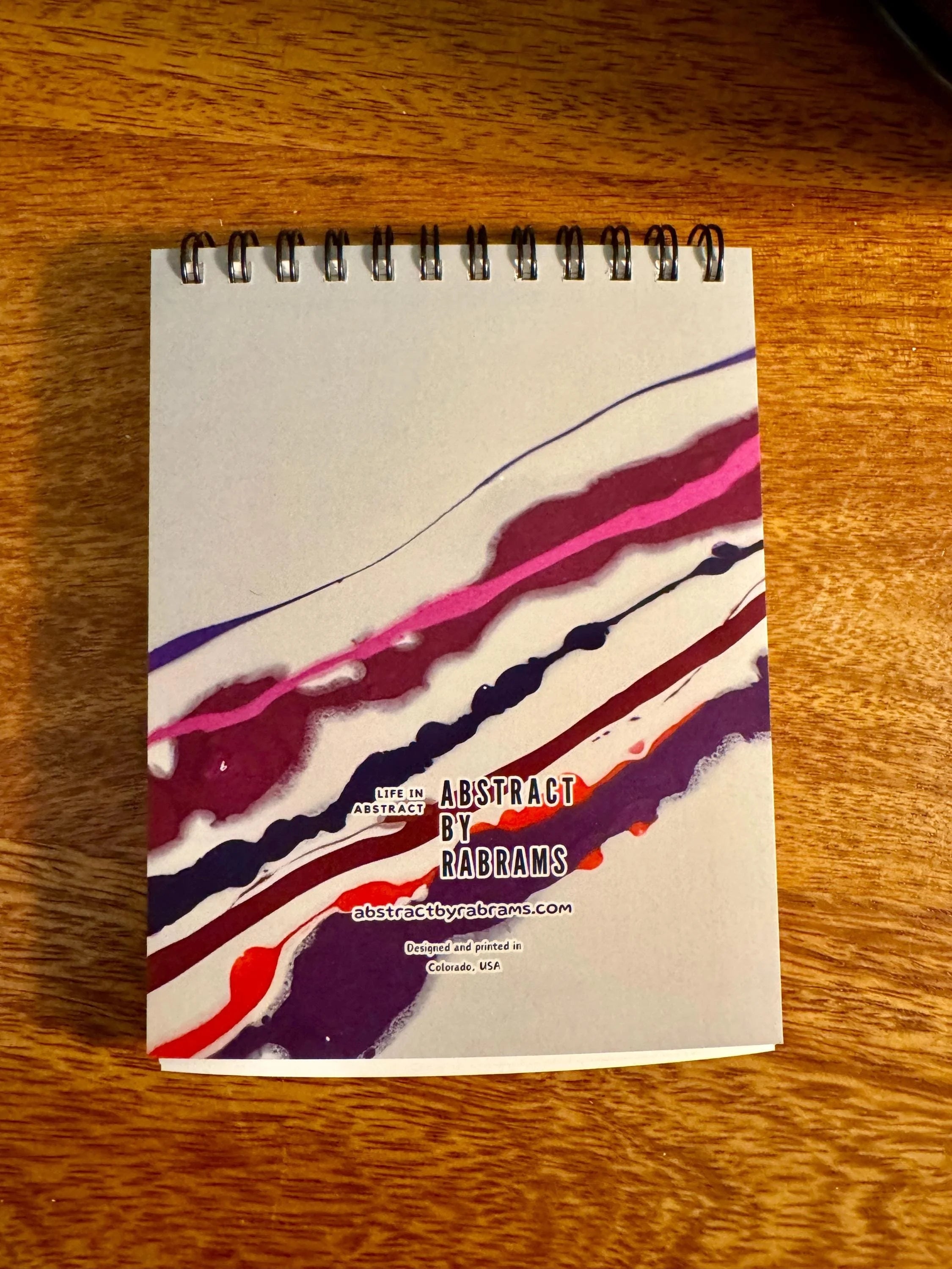 Pink and White Spiral Notepad with Soft Touch Cover  - 5.5x4.25