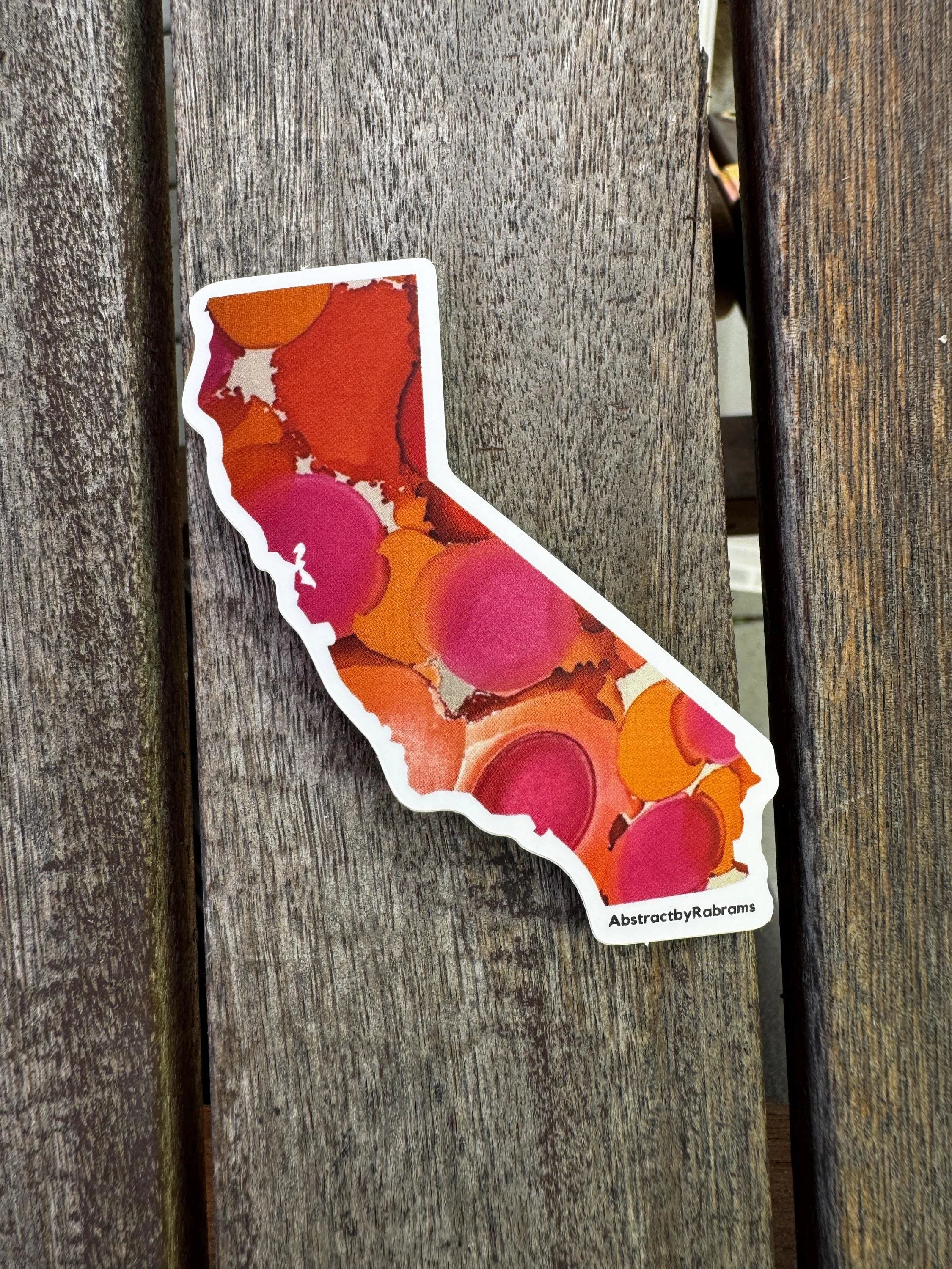 California State Sticker - 3” x 2.5" - Polypropylene - Rainbow - Sunset - Trans - LGBTQ+