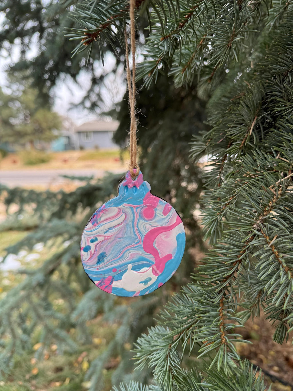 Blue, Pink and White Ornaments