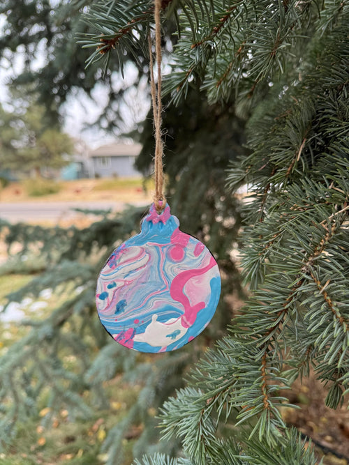 Blue, Pink and White Ornaments