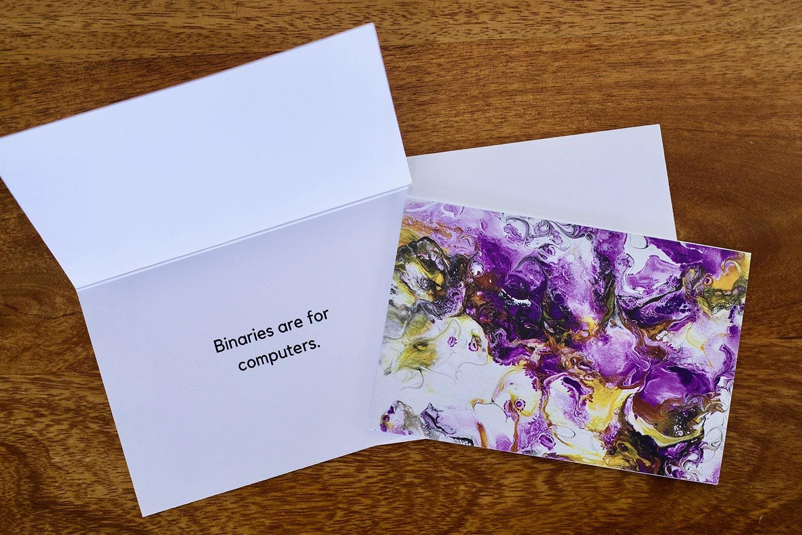 Subtle Non-Binary Pride Abstract Greeting Card - 4"x6"