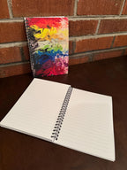 Fiery Rainbow Soft Touch Cover Spiral Journal -  5.5"x8"