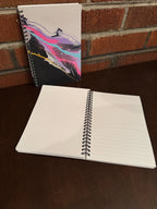 Abstract Pastel Soft Touch Cover Spiral Journal -  5.5"x8"