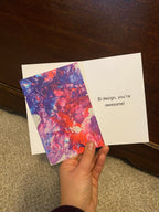 Clearance: Subtle Bi Pride Abstract Greeting Card - 4"x6" - Bisexual Pride - Subtle Pride Art