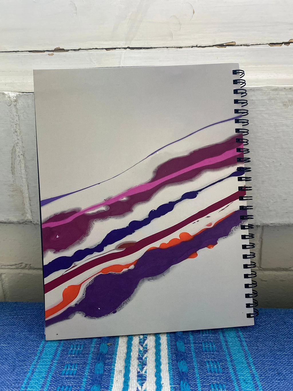 Softcover Spiral Sketchbook - Pink, Orange and Purple -  7 inch x 9 inch