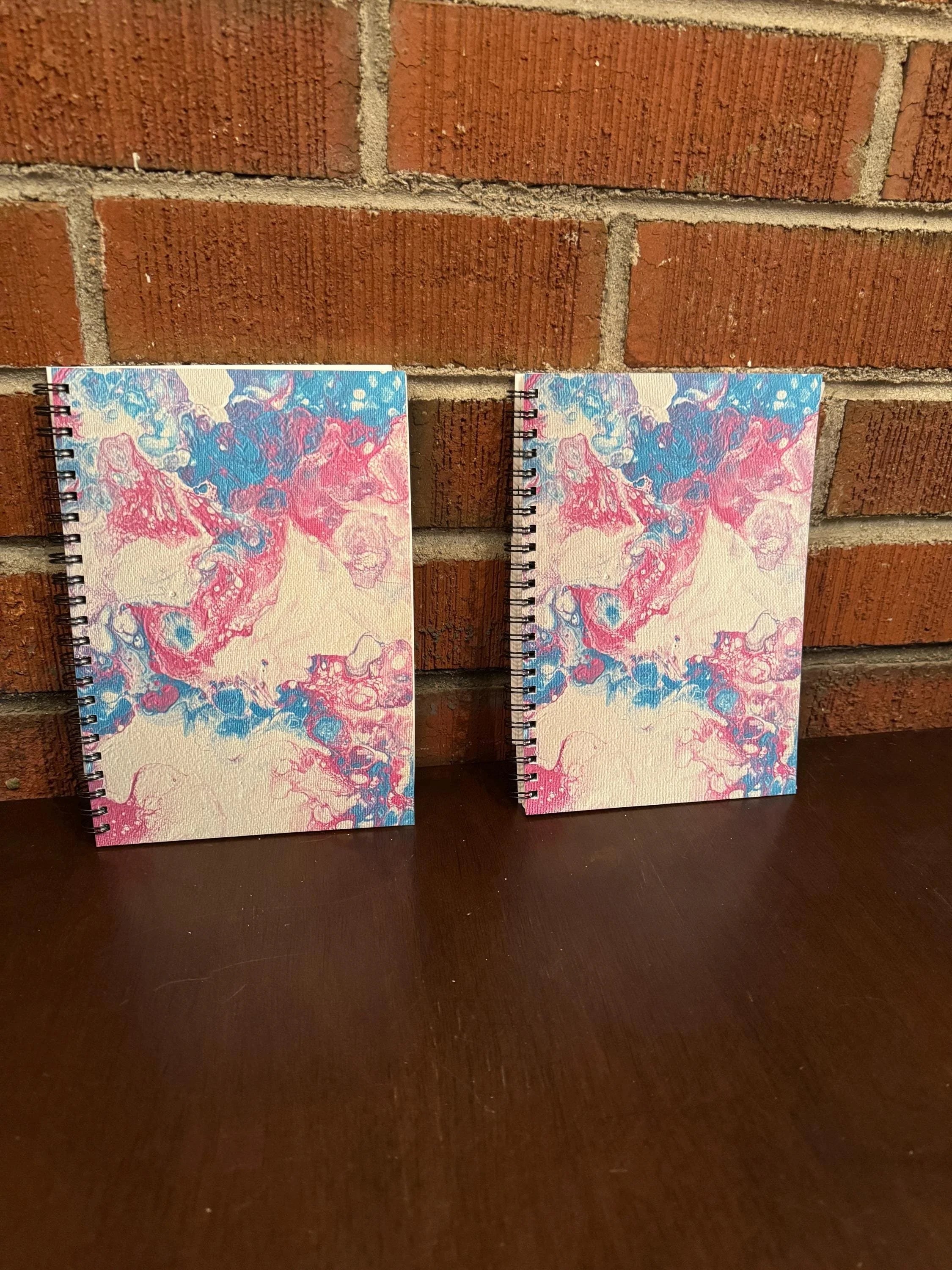Blue and Pink Soft Touch Cover Spiral Journal -  5.5"x8" - LGBTQ