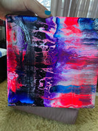 Genderfluid Pride Pour Painting - Subtle Pride Art - "You are Loved #12" 8"x8" Fluid Art Painting