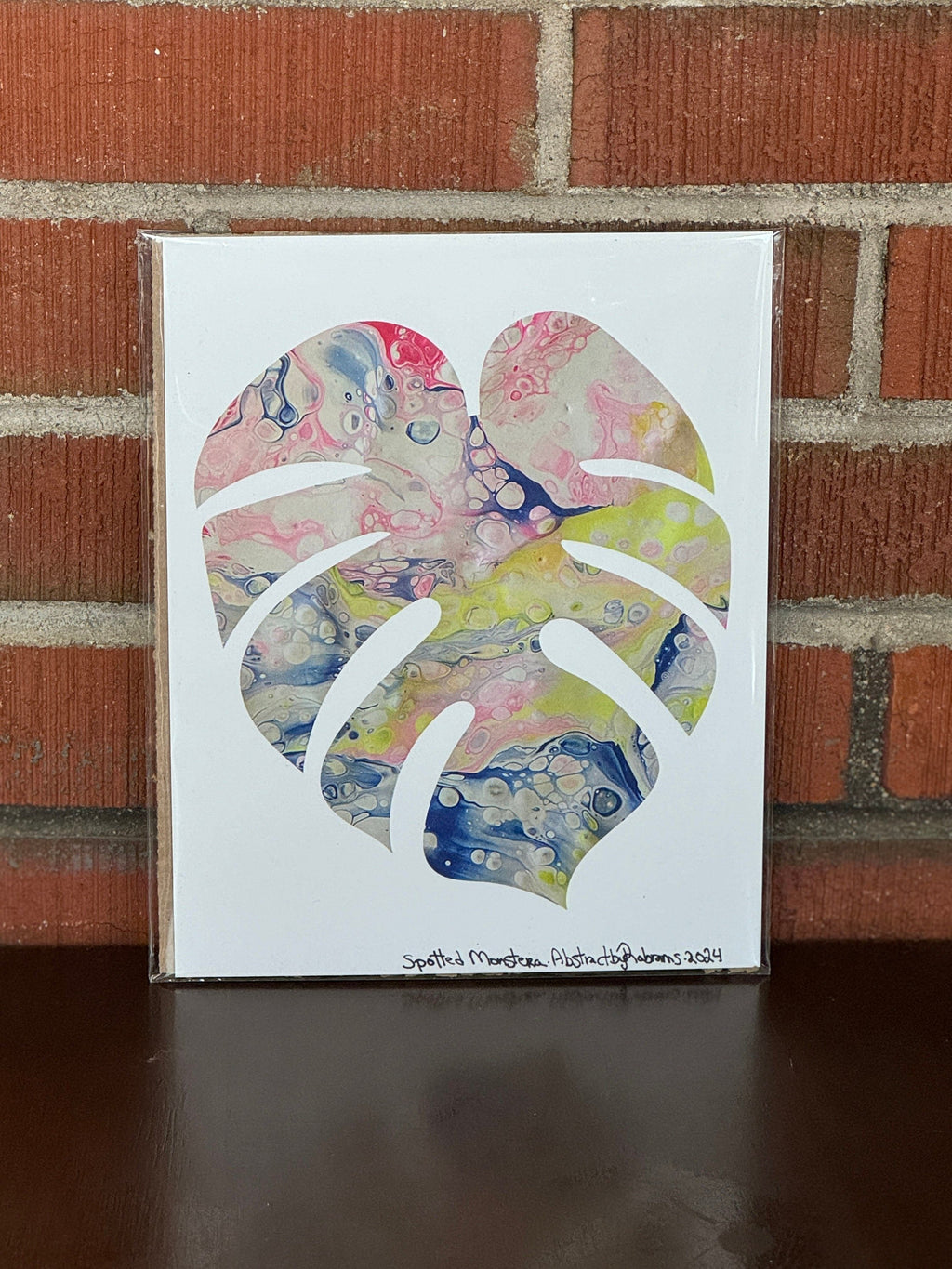 Yellow, Blue and Pink Monstera Print