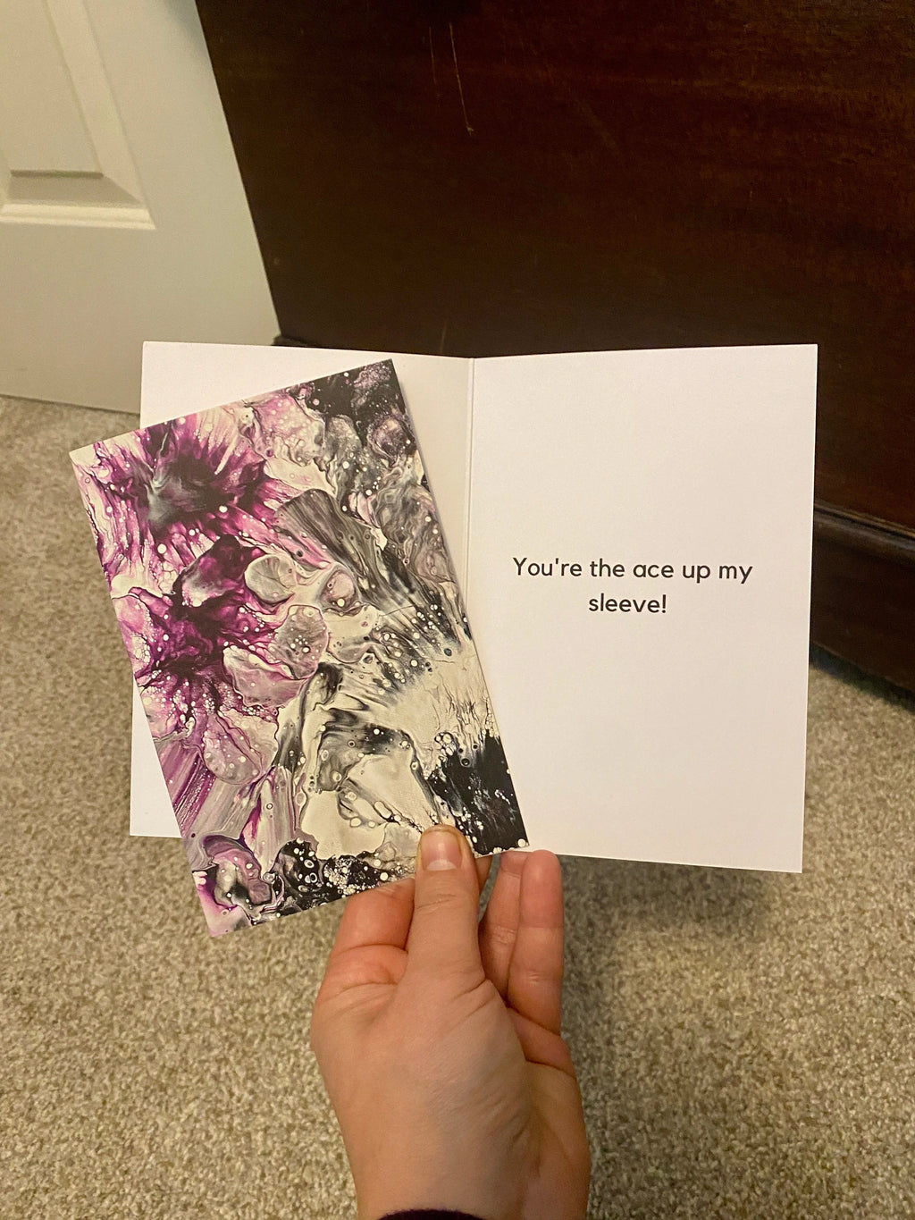 Subtle Asexual Pride Abstract Greeting Card - 4"x6"