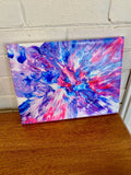 Bisexual Pride Pour Painting - "You are Loved #48" - 9"x12" - Subtle Pride Art