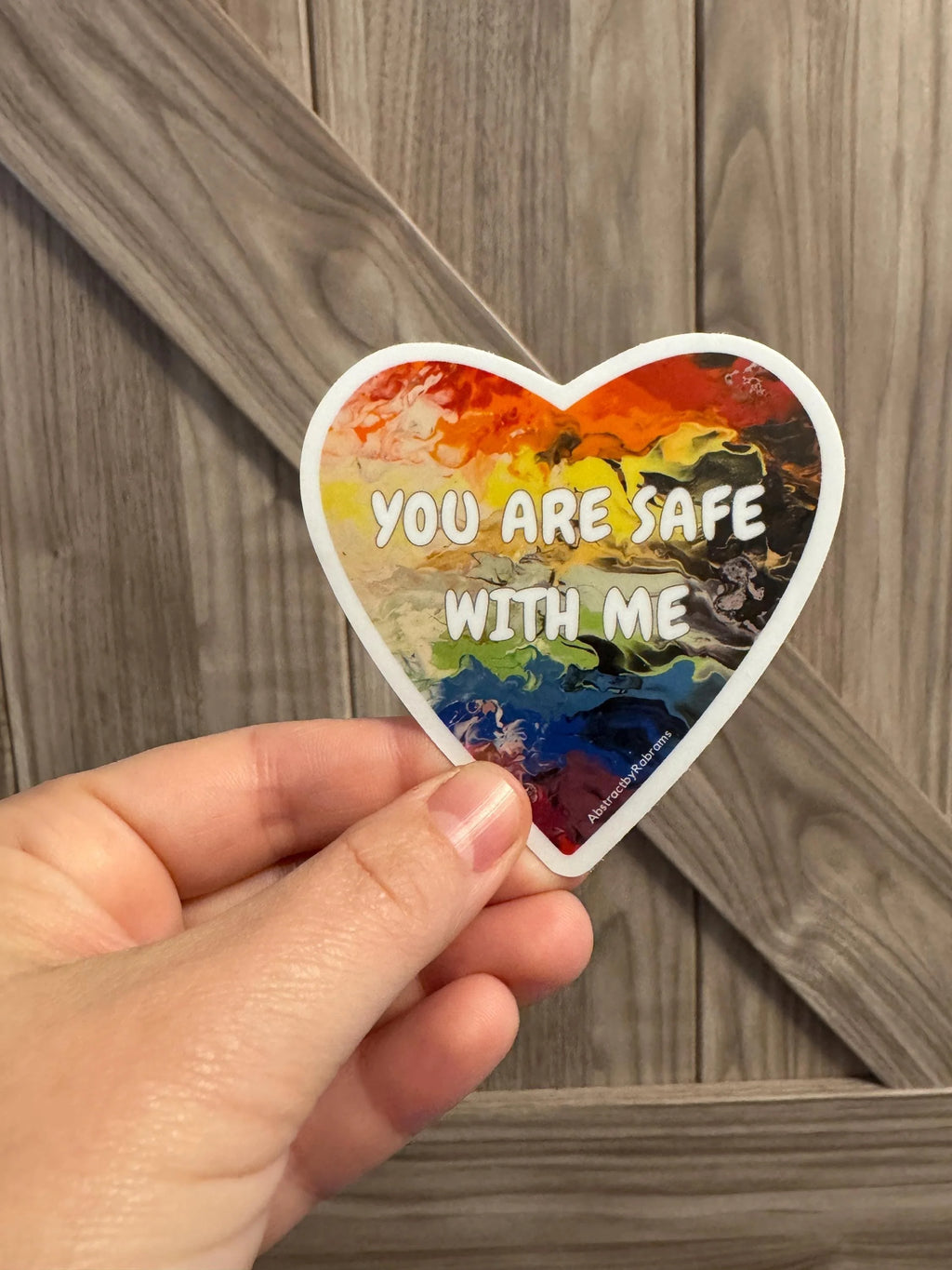 You are Safe with Me Sticker - 3" - Rainbow - Vinyl - LGBTQ+ - Ally