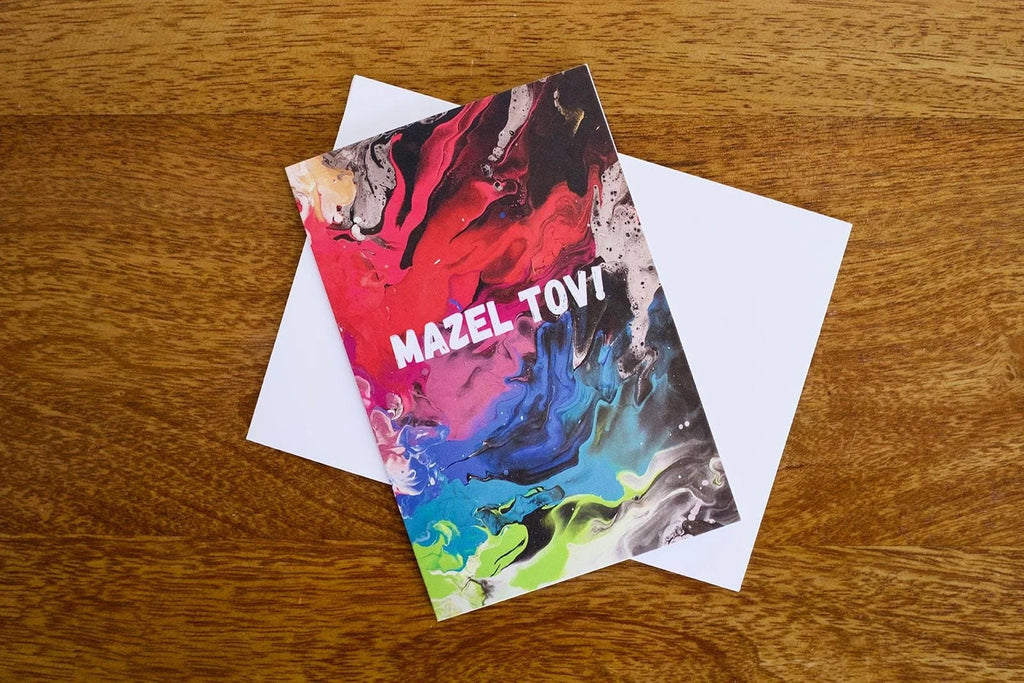 Mazel Tov Greeting Card - Abstract Painting