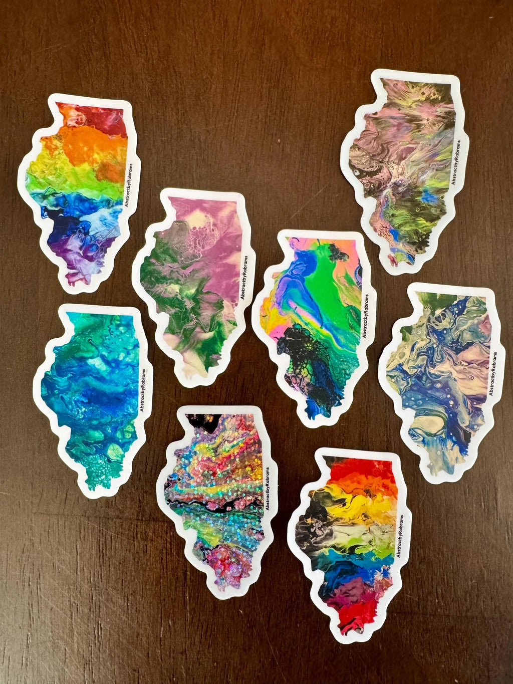 Illinois State Sticker - 3"x1.8" - Vinyl - Weatherproof