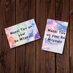 Mazel Tov on Your Be Mitzvah Greeting Card - Rainbow - Pastel - 4"x6"
