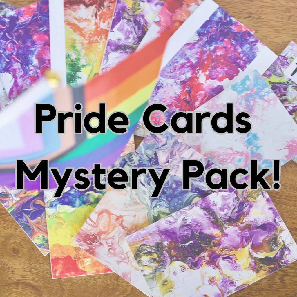 Pride Card Mystery Packs! - 8 Cards - 4"x6" - Rainbow - LGBTQ+ - Trans, Bisexual, Lesbian, Non Binary