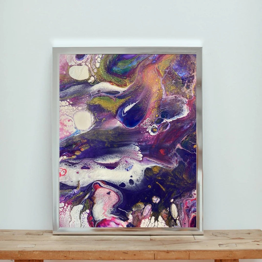 Eclectic Art Print - Purple, Blue and Gold