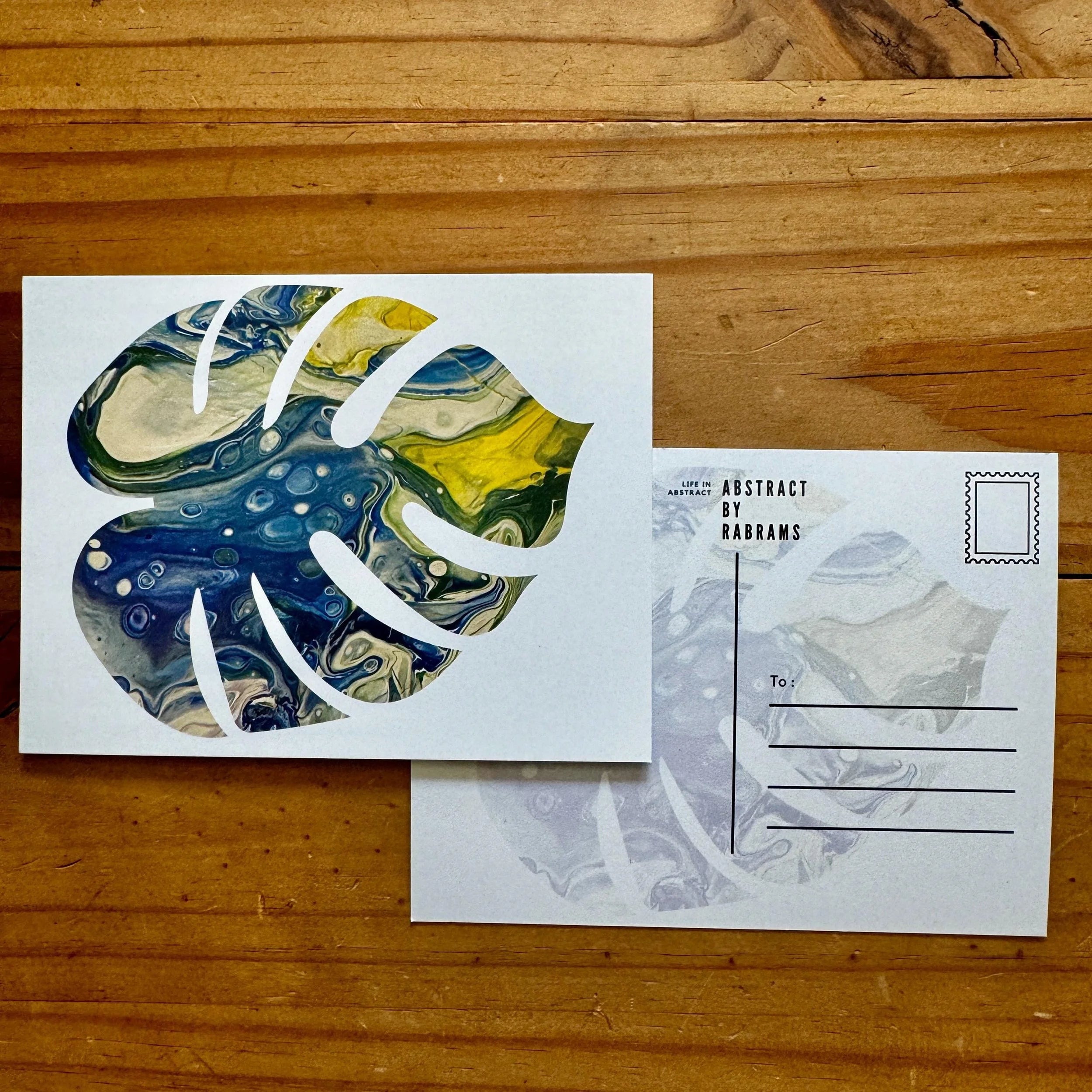 Abstract Postcard Sets - Set of 4, 8, 12 - Floral, Milkyway, Space, Geometric, Monstera