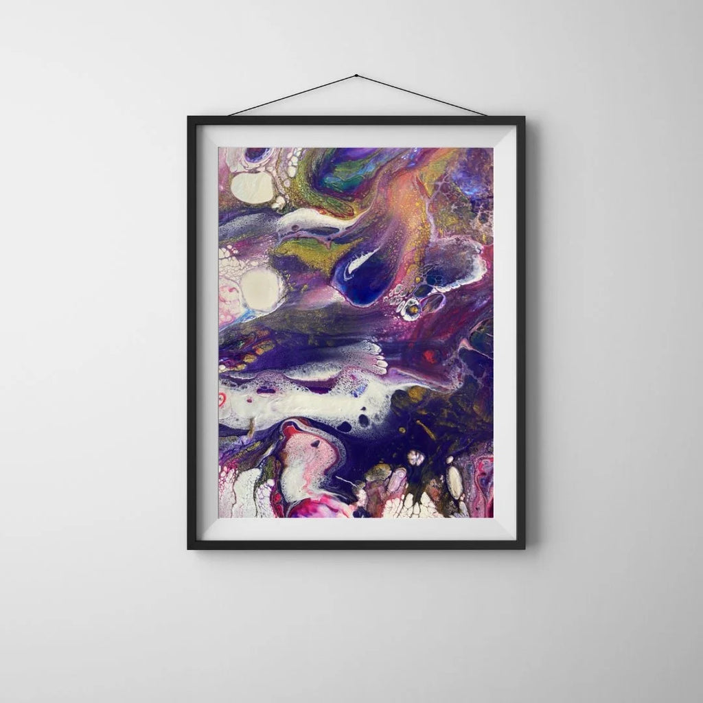 Eclectic Art Print - Purple, Blue and Gold