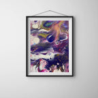 Eclectic Art Print - Purple, Blue and Gold