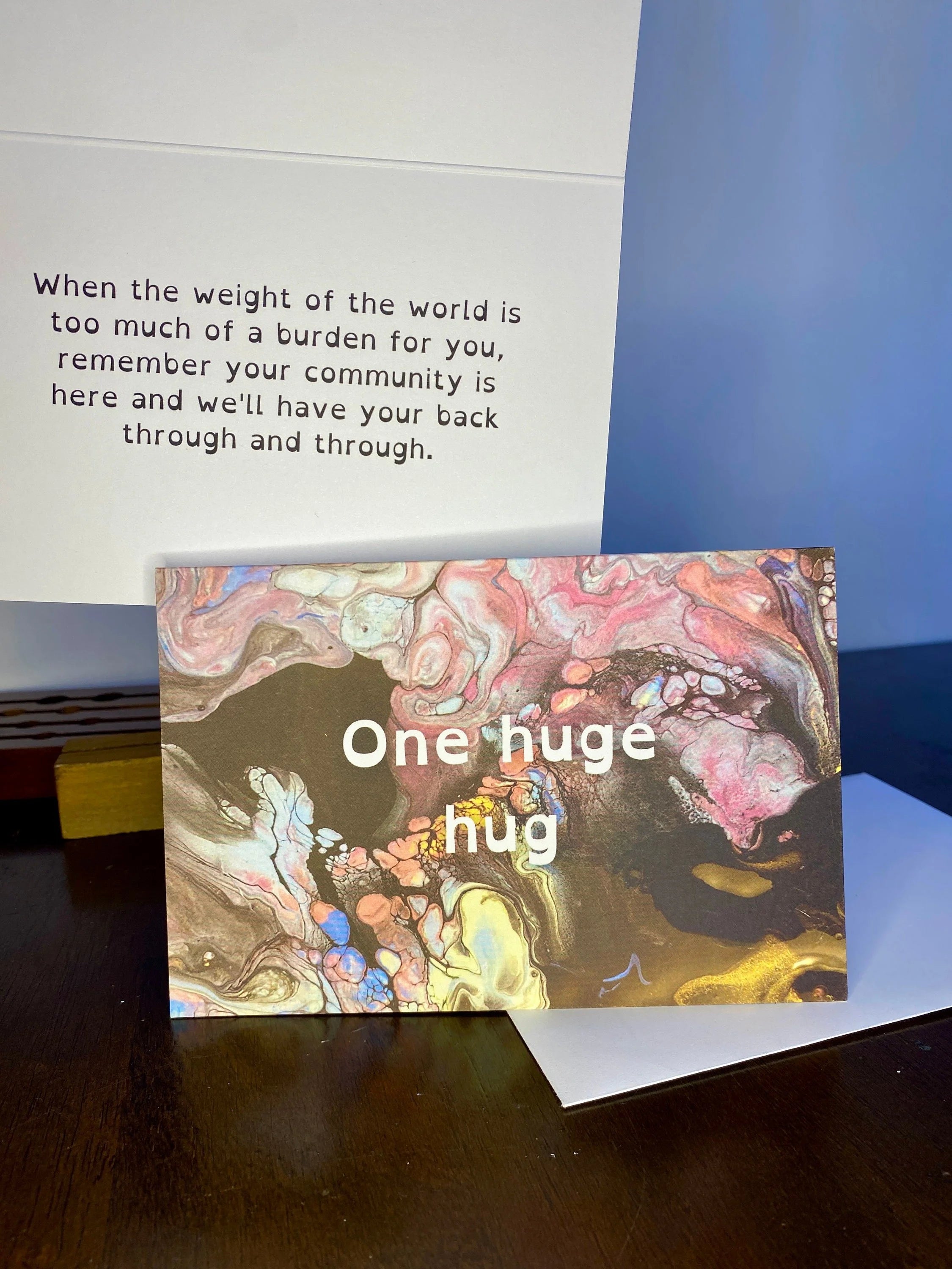 One Huge Hug Greeting Card | Condolences Card | Sending Hugs | 4"x6" | Mourning