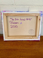 Bisexual Pride Pour Painting - "You are Loved #48" - 9"x12" - Subtle Pride Art