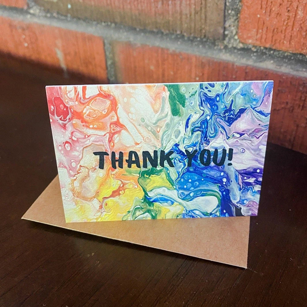 Thank You Enclosure Cards - 2 1/2" x 3 1/2" - Rainbow or Pastel