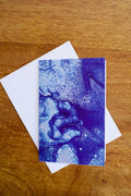 Abstract Snow Pour Painting Greeting Card - 4"x6" - Blank Inside - All Occasions