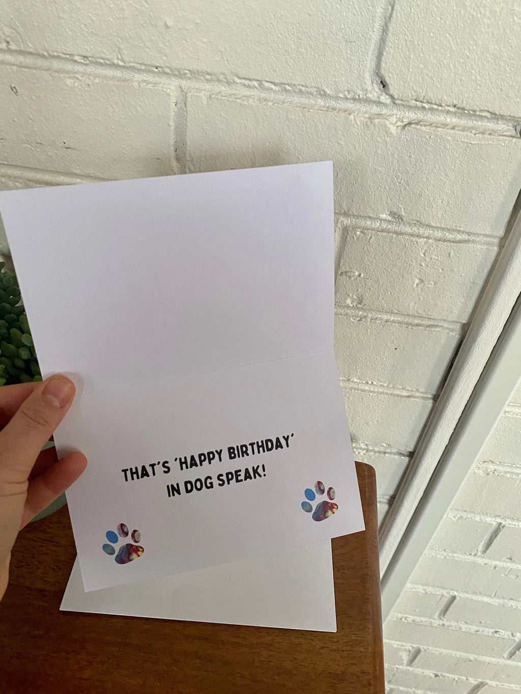 Happy Birthday from a Dog - 4"x6" - Birthday Card - Pet Birthday