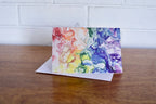Rainbow Pour Painting Greeting Card - 4"x6"