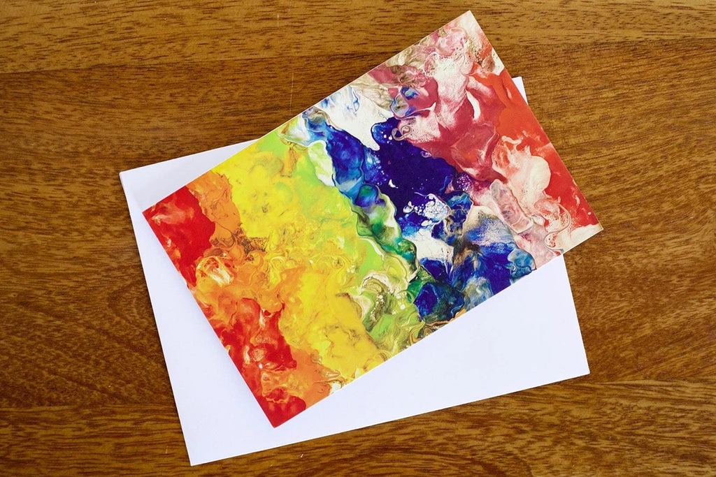 Rainbow Painting Greeting Card - Rainbow - 4"x6" - LGBTQ - Blank Card