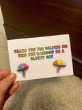 Thank You for Helping Me Find the Rainbow on a Cloudy Day - Thank You Card