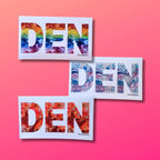 Denver Abbreviation "DEN" Stickers - 3"x1.75" - Vinyl - Weatherproof
