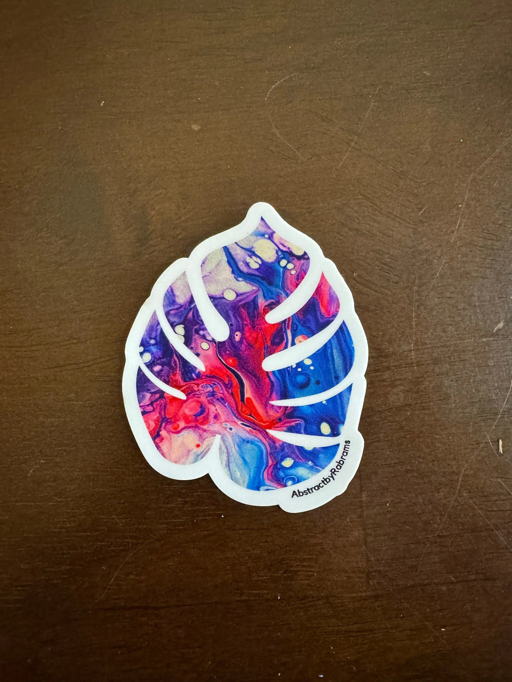 Monstera Sticker - 3″ - Blue, Purple and Pink - Vinyl