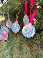 Blue, Pink and White Ornaments