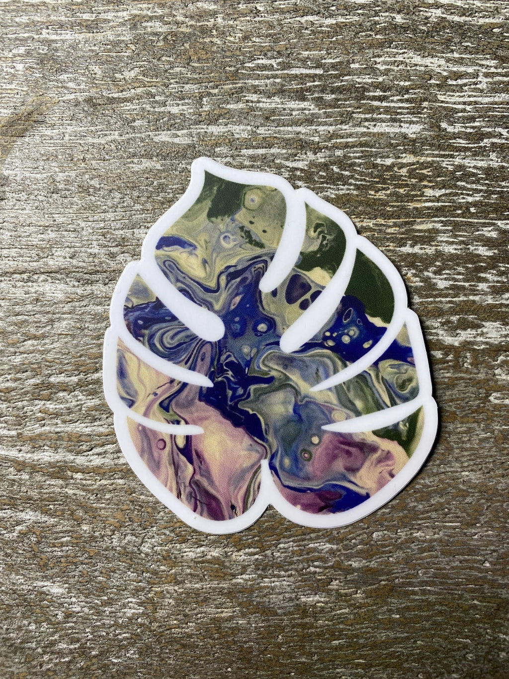 Monstera Sticker - 3″ - Purple, Blue, Green - Vinyl