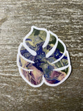 Monstera Sticker - 3″ - Purple, Blue, Green - Vinyl
