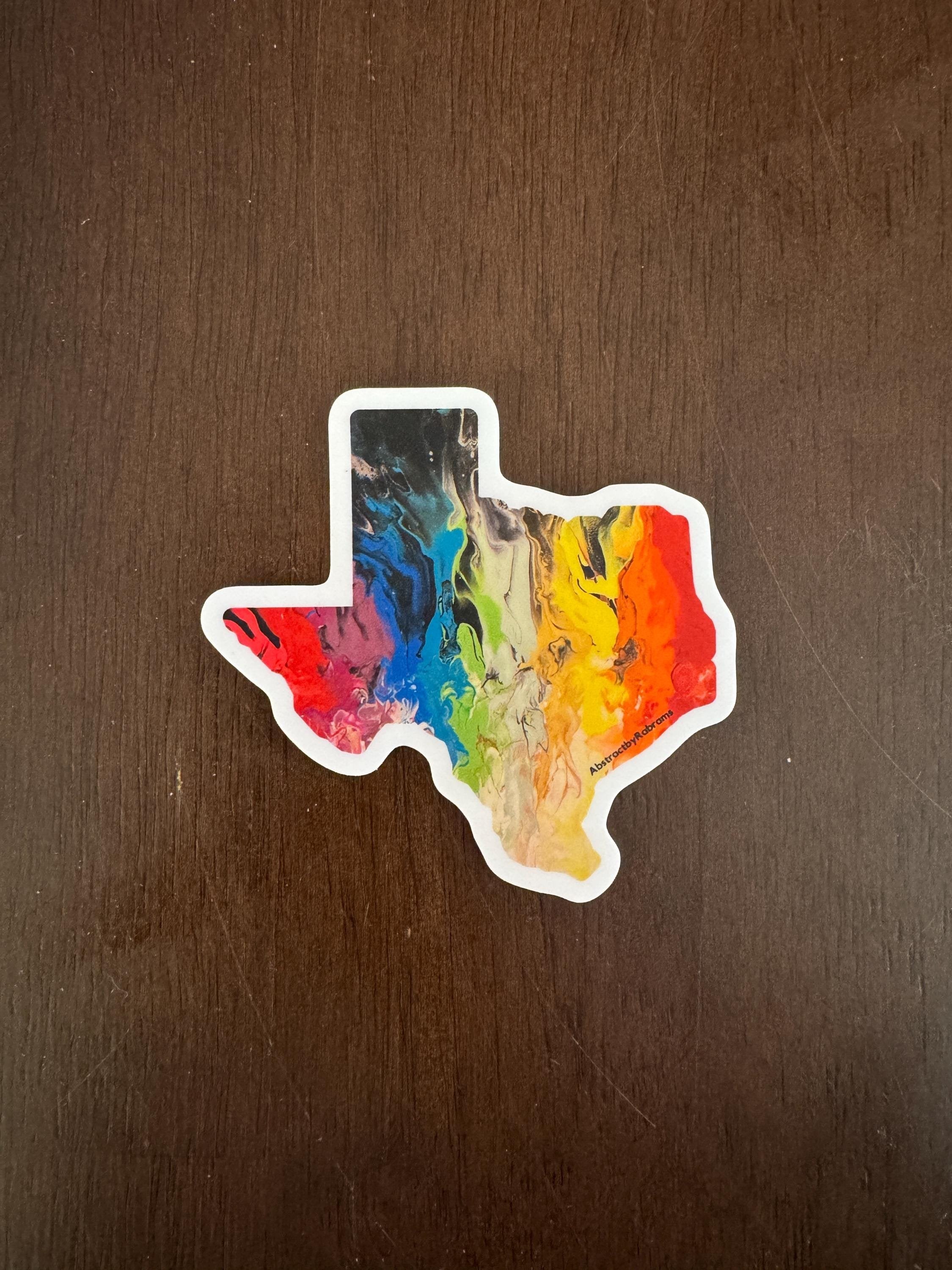 Texas State Sticker - Trans Pride and Progress Pride