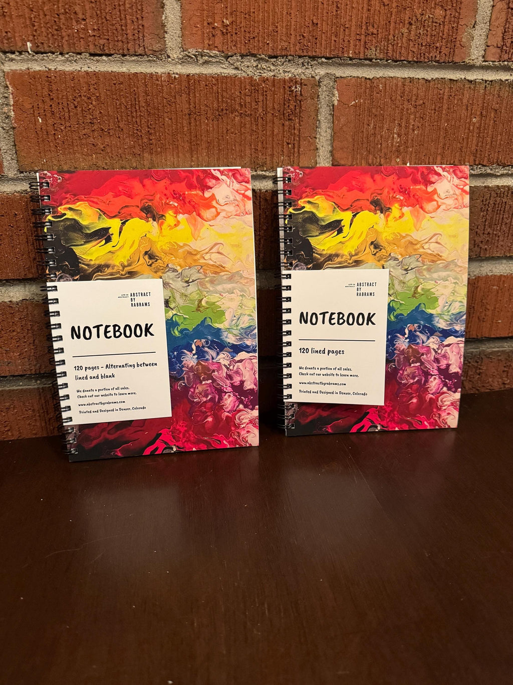 Fiery Rainbow Soft Touch Cover Spiral Journal -  5.5"x8"