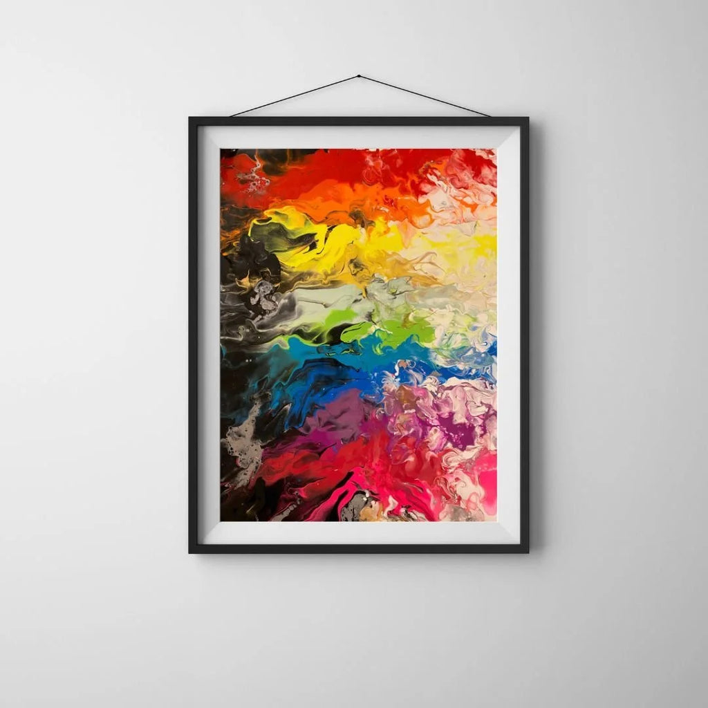 Vibrant Rainbow Art Print - "Fiery Rainbow"