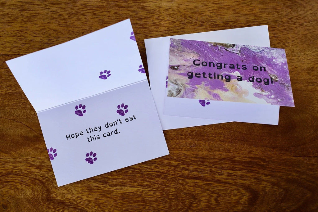 Congrats on Getting a Dog Greeting Card - 4"x6" - New Dog - Puppy