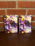 Purple and Yellow Soft Touch Cover Spiral Journal -  5.5"x8"
