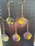 Purple, Black, Yellow and White Ornaments