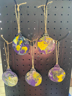Purple, Black, Yellow and White Ornaments
