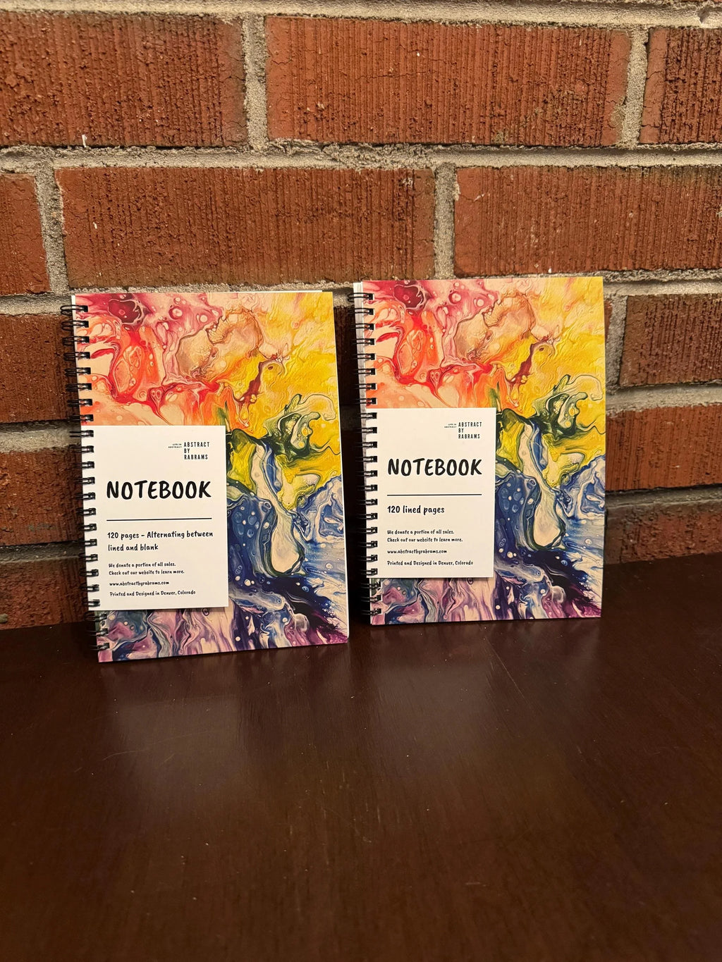 Rainbow Soft Touch Cover Spiral Journal -  5.5"x8" - 120 Pages