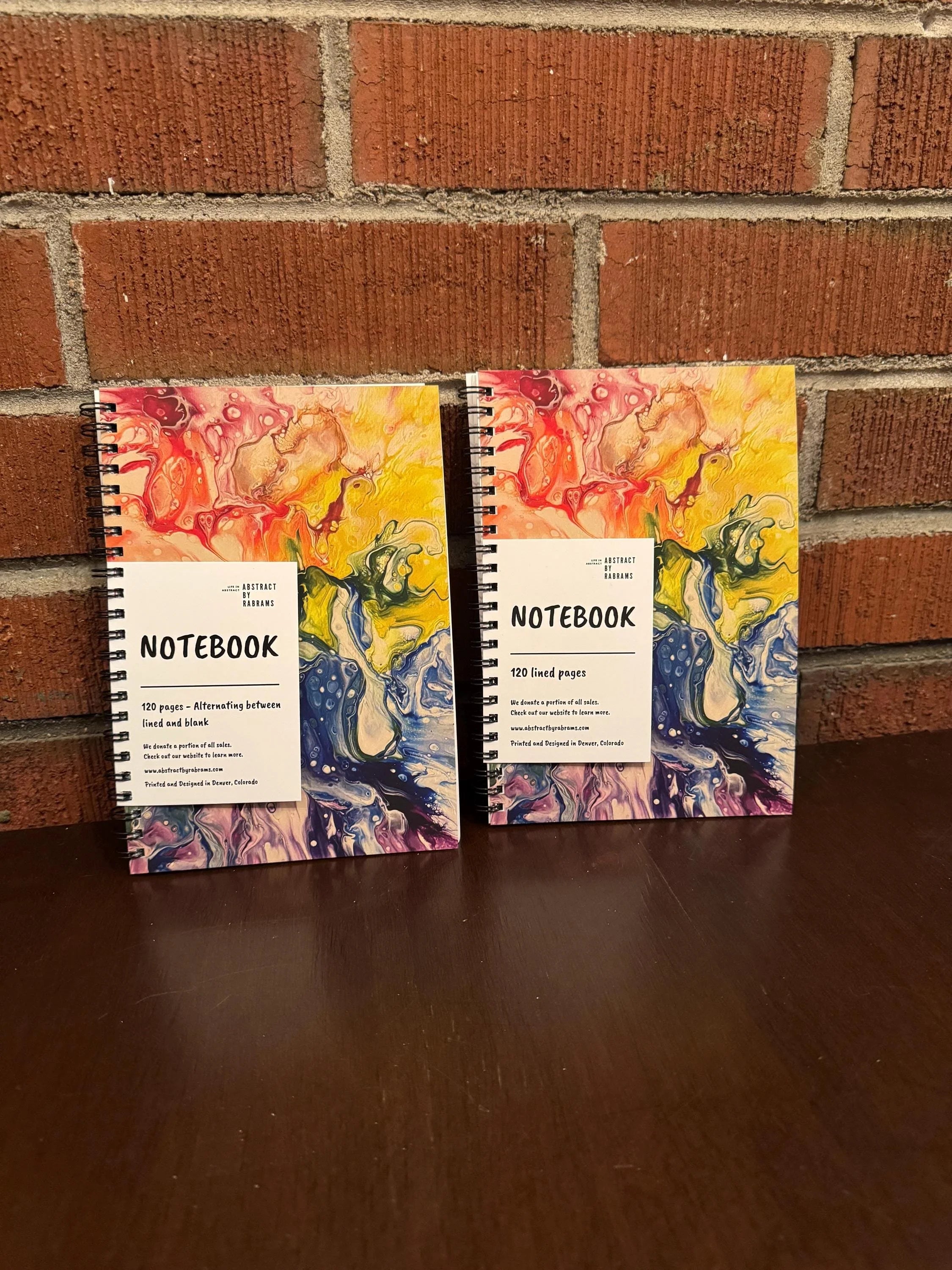 Rainbow Soft Touch Cover Spiral Journal -  5.5"x8" - 120 Pages
