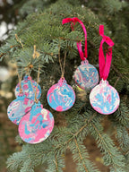 Blue, Pink and White Ornaments