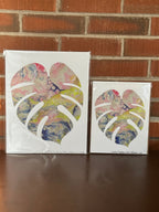 Yellow, Blue and Pink Monstera Print