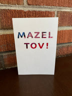 Mazel Tov Greeting Card - Colorful Letters