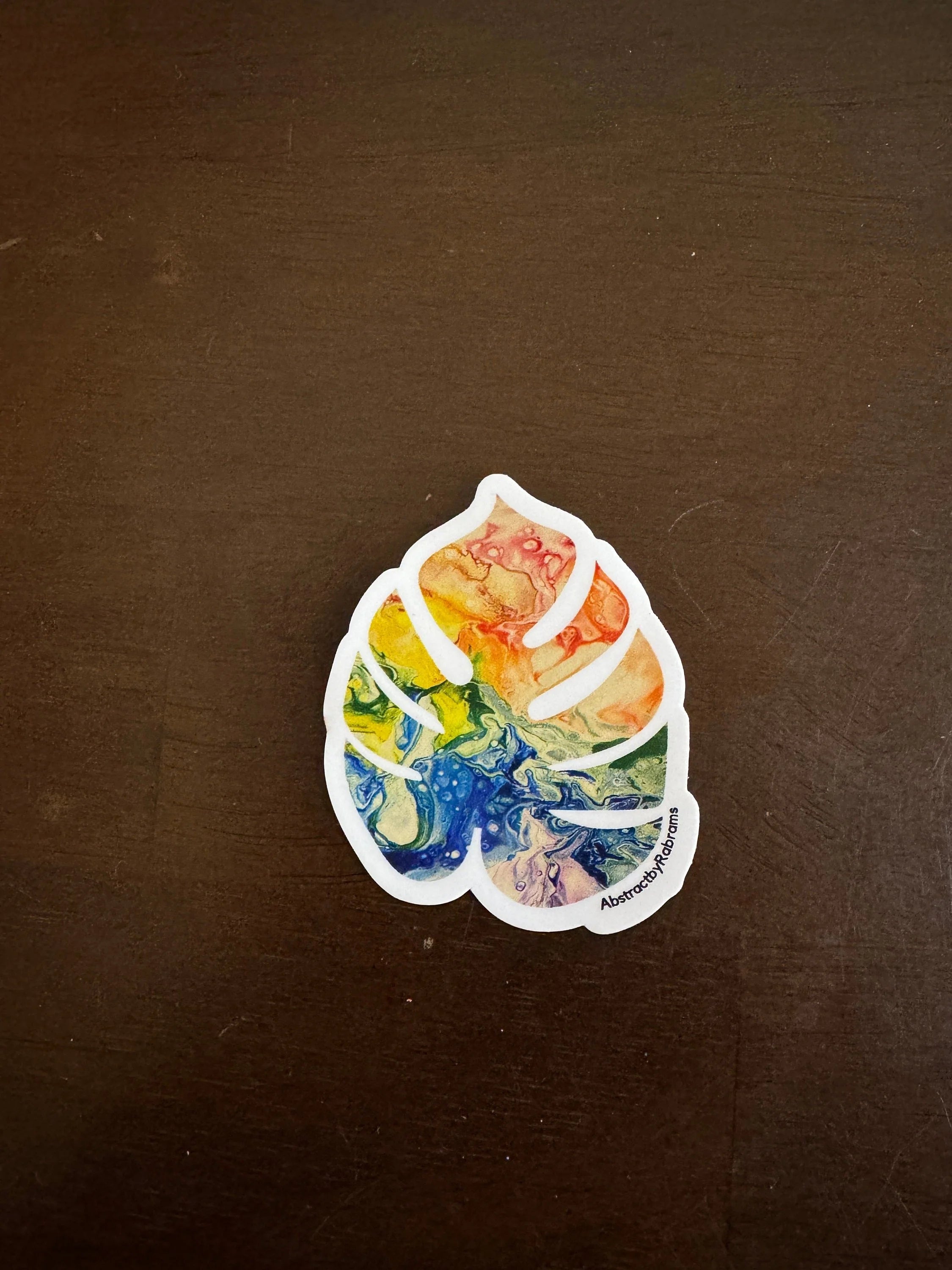 Monstera Sticker - 3″ - Rainbow - Vinyl